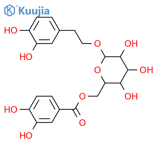 b-D-Glucopyranoside,2-(3,4-dihydroxyphenyl)ethyl, 6-(3,4-dihydroxybenzoate) structure