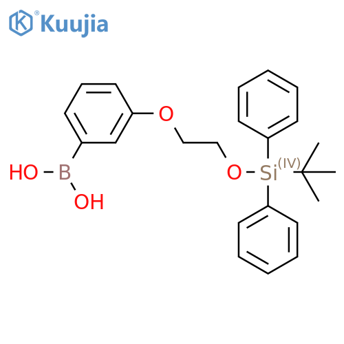 (3-(2-((Tert-butyldiphenylsilyl)oxy)ethoxy)phenyl)boronic acid structure