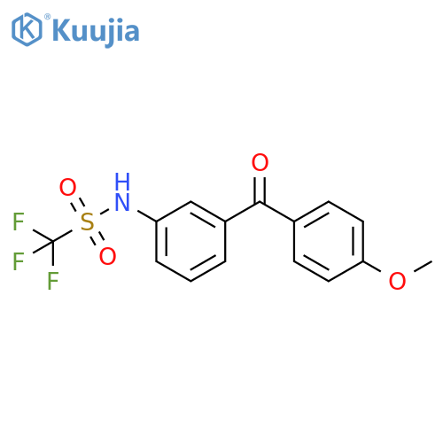 Methanesulfonamide, 1,1,1-trifluoro-N-[3-(4-methoxybenzoyl)phenyl]- structure