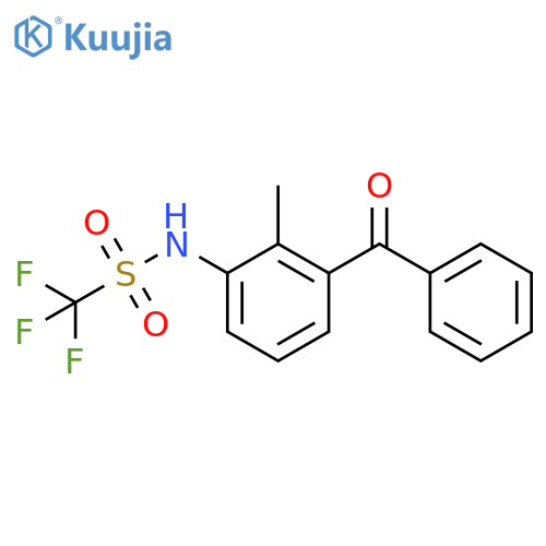Methanesulfonamide, N-(3-benzoyl-2-methylphenyl)-1,1,1-trifluoro- structure