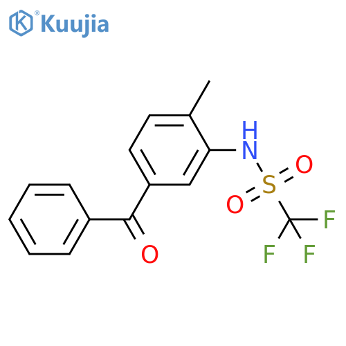 Methanesulfonamide, N-(5-benzoyl-2-methylphenyl)-1,1,1-trifluoro- structure