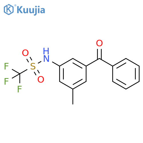 Methanesulfonamide, N-(3-benzoyl-5-methylphenyl)-1,1,1-trifluoro- structure