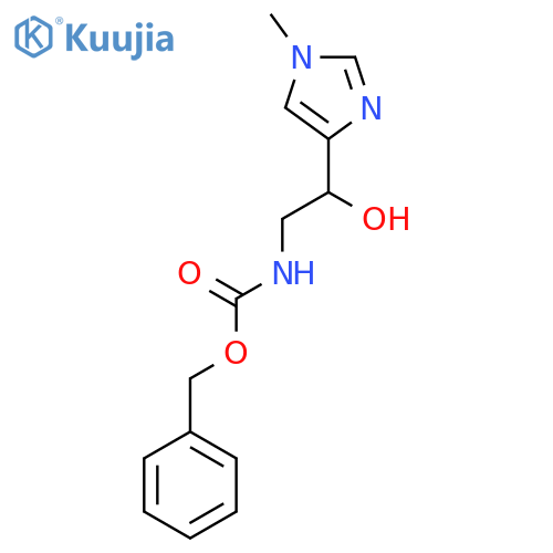 benzyl N-[2-hydroxy-2-(1-methyl-1H-imidazol-4-yl)ethyl]carbamate structure