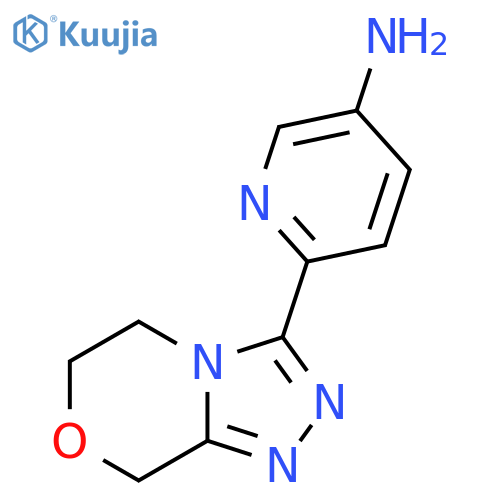 6-{5H,6H,8H-[1,2,4]triazolo[3,4-c][1,4]oxazin-3-yl}pyridin-3-amine structure