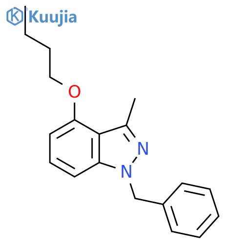 1H-Indazole, 4-butoxy-3-methyl-1-(phenylmethyl)- structure