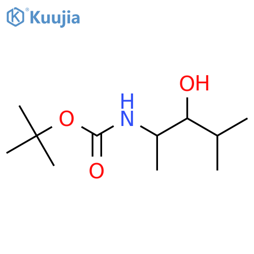 tert-butyl N-(3-hydroxy-4-methylpentan-2-yl)carbamate structure
