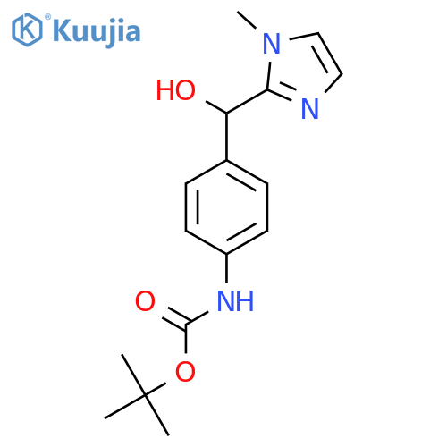 tert-butyl N-{4-[hydroxy(1-methyl-1H-imidazol-2-yl)methyl]phenyl}carbamate structure