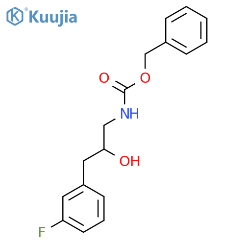benzyl N-3-(3-fluorophenyl)-2-hydroxypropylcarbamate structure