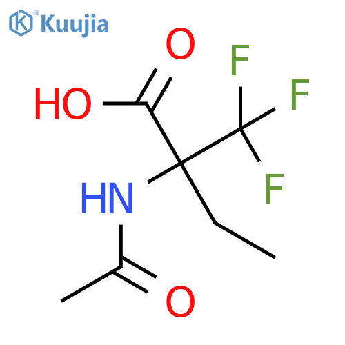2-Acetamido-2-(trifluoromethyl)butanoic acid structure