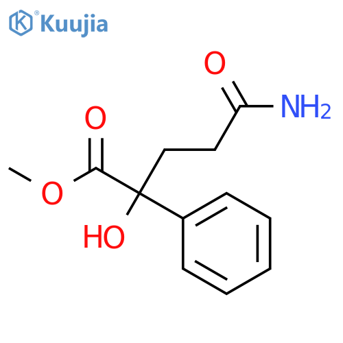 Benzeneacetic acid, a-(3-amino-3-oxopropyl)-a-hydroxy-, methyl ester structure