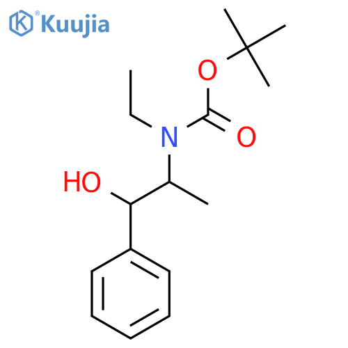 tert-butyl N-ethyl-N-(1-hydroxy-1-phenylpropan-2-yl)carbamate structure