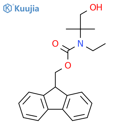 (9H-fluoren-9-yl)methyl N-ethyl-N-(1-hydroxy-2-methylpropan-2-yl)carbamate structure
