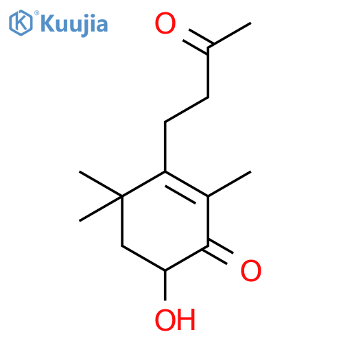 2-Cyclohexen-1-one, 6-hydroxy-2,4,4-trimethyl-3-(3-oxobutyl)- structure