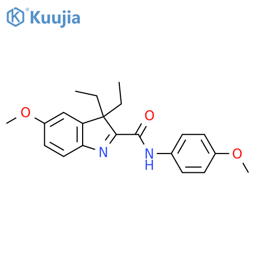 3,3-Diethyl-5-methoxy-N-(4-methoxyphenyl)indole-2-carboxamide structure