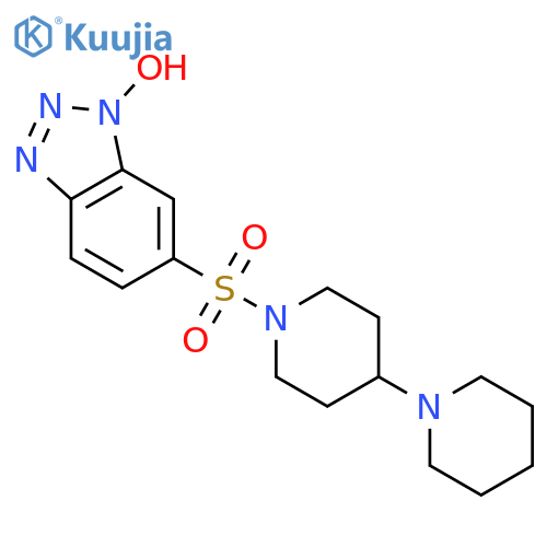 1H-Benzotriazole,6-([1,4'-bipiperidin]-1'-ylsulfonyl)-1-hydroxy- structure