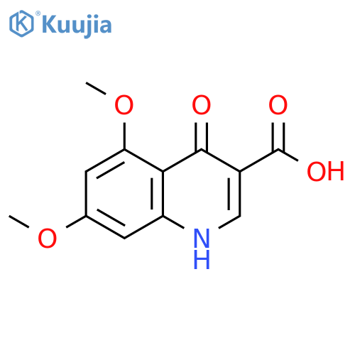 5,7-dimethoxy-4-oxo-1,4-dihydroquinoline-3-carboxylic acid structure