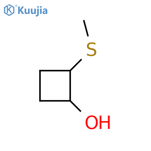 2-(methylsulfanyl)cyclobutan-1-ol, Mixture of diastereomers structure
