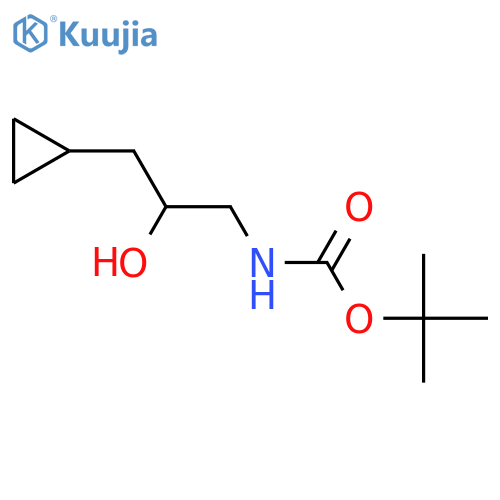 tert-butyl N-(3-cyclopropyl-2-hydroxypropyl)carbamate structure
