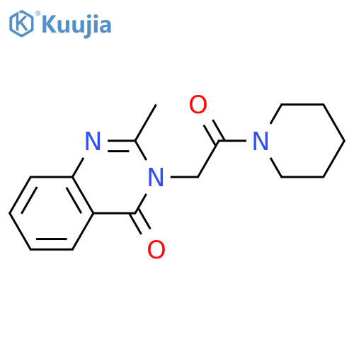 Piperidine, 1-[(2-methyl-4-oxo-3(4H)-quinazolinyl)acetyl]- structure