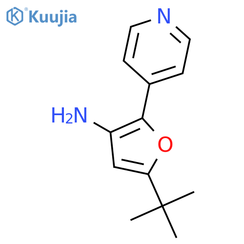5-Tert-butyl-2-(pyridin-4-yl)furan-3-amine structure