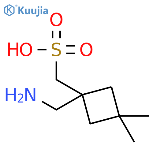 Cyclobutanemethanesulfonic acid, 1-(aminomethyl)-3,3-dimethyl- structure