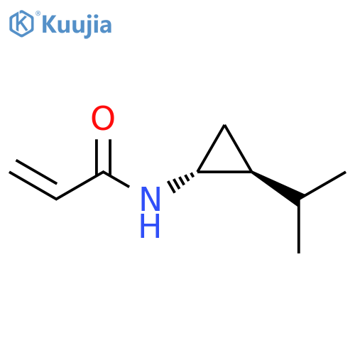 rac-N-(1R,2S)-2-(propan-2-yl)cyclopropylprop-2-enamide structure