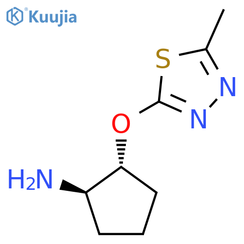 (1R,2R)-2-[(5-methyl-1,3,4-thiadiazol-2-yl)oxy]cyclopentan-1-amine structure