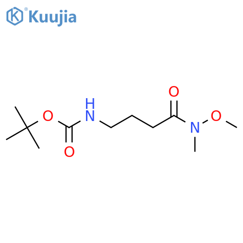 tert-butyl N-{3-methoxy(methyl)carbamoylpropyl}carbamate structure