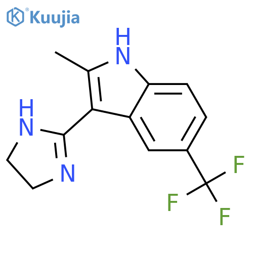 1H-Indole, 3-(4,5-dihydro-1H-imidazol-2-yl)-2-methyl-5-(trifluoromethyl)- structure