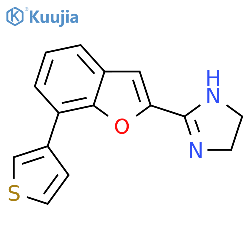 1H-Imidazole, 4,5-dihydro-2-[7-(3-thienyl)-2-benzofuranyl]- structure