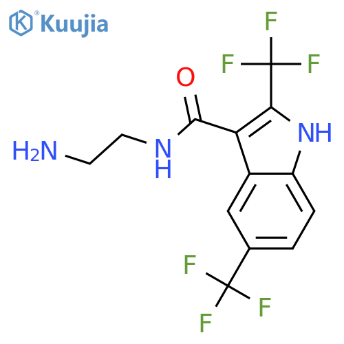 1H-Indole-3-carboxamide, N-(2-aminoethyl)-2,5-bis(trifluoromethyl)- structure