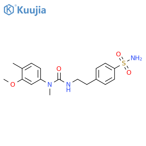 Benzenesulfonamide,4-[2-[[[(3-methoxy-4-methylphenyl)methylamino]carbonyl]amino]ethyl]- structure