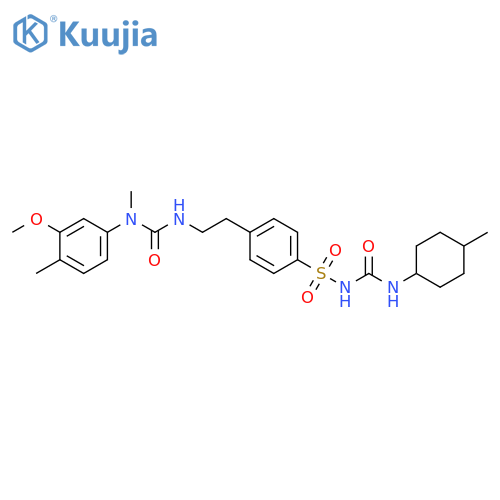 Benzenesulfonamide,4-[2-[[[(3-methoxy-4-methylphenyl)methylamino]carbonyl]amino]ethyl]-N-[[(4-methylcyclohexyl)amino]carbonyl]- structure