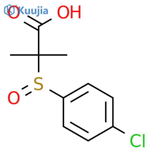 Propanoic acid, 2-[(4-chlorophenyl)sulfinyl]-2-methyl- structure