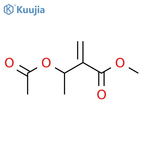 Butanoic acid,3-(acetyloxy)-2-methylene-, methyl ester structure