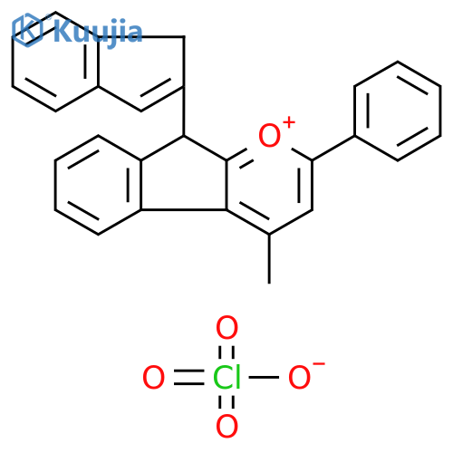9H-Indeno[2,1-b]pyrylium, 9-(1H-inden-2-yl)-4-methyl-2-phenyl-,perchlorate structure