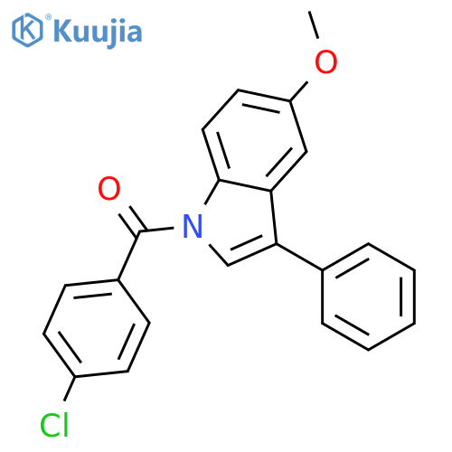 (4-Chlorophenyl)(5-methoxy-3-phenyl-1H-indol-1-yl)methanone structure