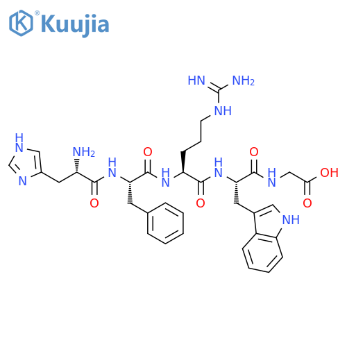Glycine,L-histidyl-L-phenylalanyl-L-arginyl-L-tryptophyl- structure