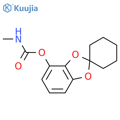 Spiro[1,3-benzodioxole-2,1'-cyclohexan]-4-ol,4-(N-methylcarbamate) structure