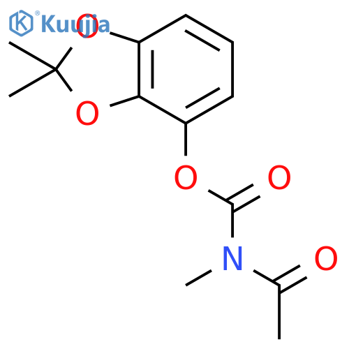 Carbamic acid,acetylmethyl-, 2,2-dimethyl-1,3-benzodioxol-4-yl ester (9CI) structure