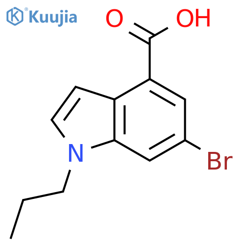 1H-Indole-4-carboxylic acid, 6-bromo-1-propyl- structure