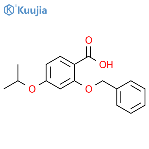 Benzoic acid, 4-(1-methylethoxy)-2-(phenylmethoxy)- structure