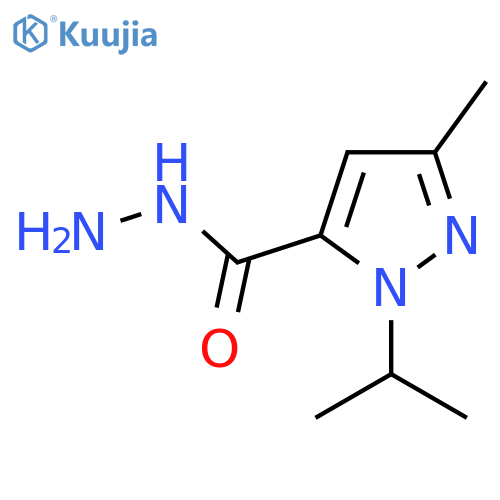 1-Isopropyl-3-methyl-1H-pyrazole-5-carbohydrazide structure