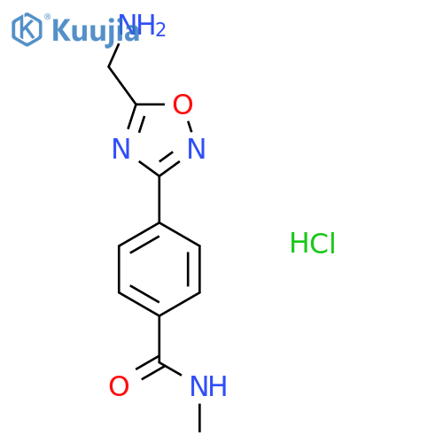 4-[5-(Aminomethyl)-1,2,4-oxadiazol-3-yl]-N-methylbenzamide hydrochloride structure