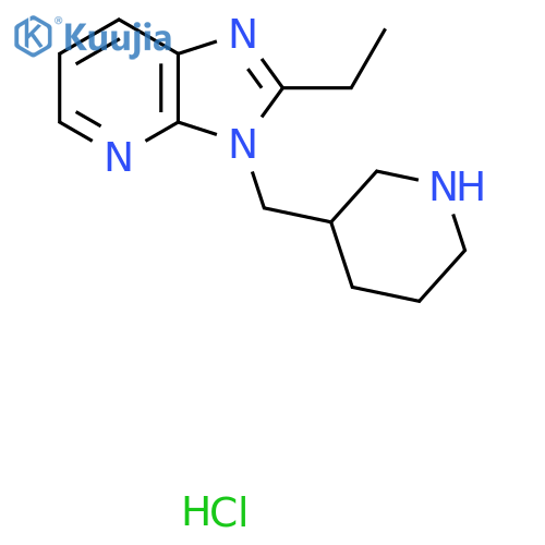 2-Ethyl-3-(piperidin-3-ylmethyl)-3H-imidazo[4,5-b]pyridine hydrochloride structure