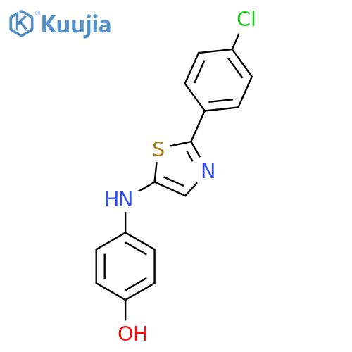 4-{[2-(4-Chlorophenyl)-1,3-thiazol-5-yl]amino}phenol structure