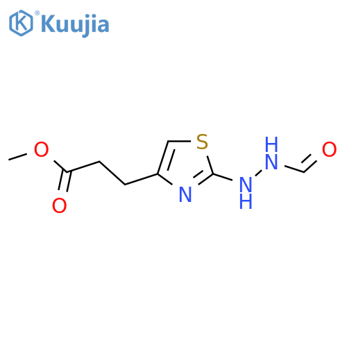 Methyl 3-[2-(2-formylhydrazino)-1,3-thiazol-4-yl]propanoate structure