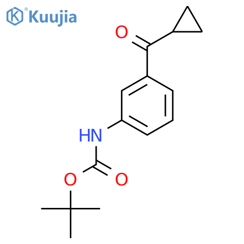 tert-butyl N-(3-cyclopropanecarbonylphenyl)carbamate structure