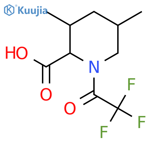 3,5-Dimethyl-1-(trifluoroacetyl)piperidine-2-carboxylic acid structure