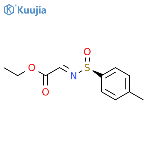 Acetic acid, [[(S)-(4-methylphenyl)sulfinyl]imino]-, ethyl ester structure